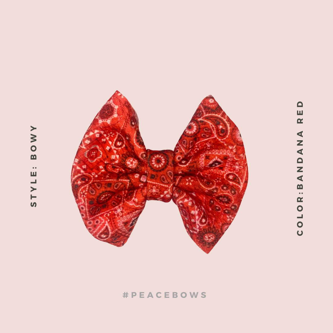 "Bowy" Bow in Bandana Red